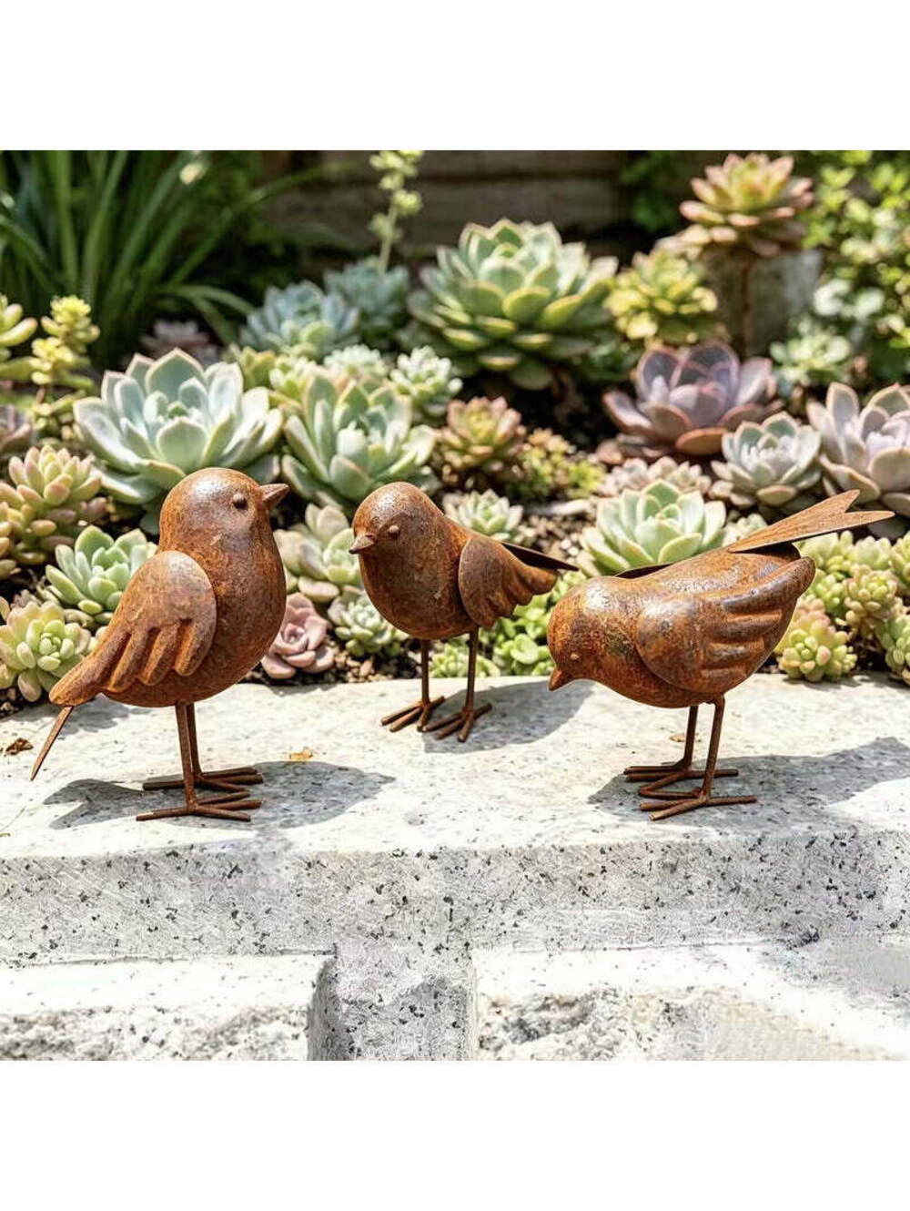 The Set Includes Three Different Poses of Birds, Round And Cute in Shape